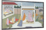Palace Lady with her maids, Kangra, c.1790 by Indian School
