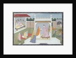 Palace Lady with her maids, Kangra, c.1790 by Indian School