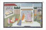 Palace Lady with her maids, Kangra, c.1790 by Indian School