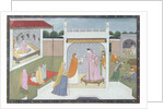 Palace Lady with her maids, Kangra, c.1790 by Indian School