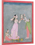 Lady at her toilet, Mankot, c.1730 by Indian School