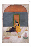 Lovers on a terrace, Garhwal, c.1780-1800 by Indian School