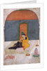 Lovers on a terrace, Garhwal, c.1780-1800 by Indian School