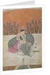 Lovers on a Terrace, Pahari by Indian School