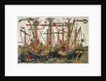 Battle of Zonchio, 1499 by Italian School
