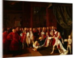 Queen Anne and the Knights of Garter, c.1725 by Pierre Angelis or Angillis