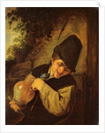 A Peasant Holding a Jug and a Pipe, c.1650-55 by Adriaen Jansz. van Ostade