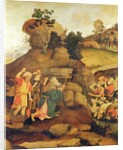 Moses brings forth water out of the rock, c.1500 by Filippo (and workshop) Lippi