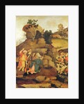 Moses brings forth water out of the rock, c.1500 by Filippo (and workshop) Lippi