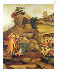 Moses brings forth water out of the rock, c.1500 by Filippo (and workshop) Lippi