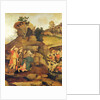 Moses brings forth water out of the rock, c.1500 by Filippo (and workshop) Lippi