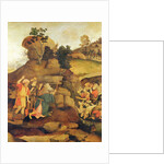 Moses brings forth water out of the rock, c.1500 by Filippo (and workshop) Lippi