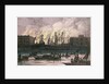 View of a fire at Whitehall Palace by School English