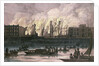 View of a fire at Whitehall Palace by School English