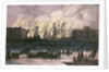 View of a fire at Whitehall Palace by School English