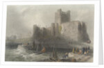 View of Carrifergus Castle by William Henry Bartlett