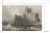 View of Carrifergus Castle by William Henry Bartlett
