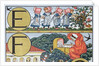 E-F,from an Alphabet based on Nursery Rhymes by Walter Crane