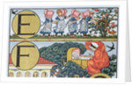 E-F,from an Alphabet based on Nursery Rhymes by Walter Crane