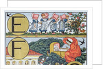 E-F,from an Alphabet based on Nursery Rhymes by Walter Crane