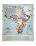 Map of Africa showing Treaty Boundaries, 1891 by English School