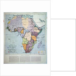 Map of Africa showing Treaty Boundaries, 1891 by English School