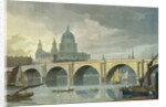 South West view of St Pauls Cathedral and Blackfriars Bridge, 1810 by George Fennel Robson