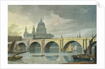 South West view of St Pauls Cathedral and Blackfriars Bridge, 1810 by George Fennel Robson