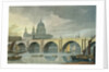 South West view of St Pauls Cathedral and Blackfriars Bridge, 1810 by George Fennel Robson