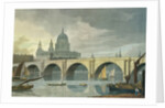 South West view of St Pauls Cathedral and Blackfriars Bridge, 1810 by George Fennel Robson