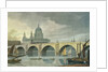 South West view of St Pauls Cathedral and Blackfriars Bridge, 1810 by George Fennel Robson