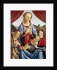 The Virgin and Child with Two Angels, c.1470's by Andrea del Verrocchio