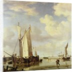 Dutch Vessels Inshore and Men Bathing, 1661 by Willem van de the Younger Velde