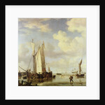 Dutch Vessels Inshore and Men Bathing, 1661 by Willem van de the Younger Velde