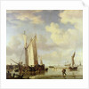 Dutch Vessels Inshore and Men Bathing, 1661 by Willem van de the Younger Velde
