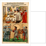 How the bread and wine were distributed to the people during the Council of Constance by Ulrich von Richental