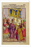 Pope Martin V gives Sigismund the symbolic gift of the Golden Rose at the Council of Constance by Ulrich von Richental