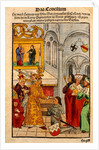Henry of Ulm is awarded his knighthood by the Emperor at the Council of Constance by Ulrich von Richental