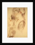 Two studies of a woman, three-quarters from rear, one in profile by Jean Antoine Watteau