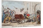 Hunting the Bull, 1817 by George Cruikshank