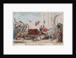 Hunting the Bull, 1817 by George Cruikshank