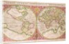 Double Hemisphere World Map, 1587 by Gerardus Mercator