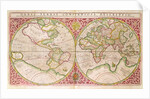 Double Hemisphere World Map, 1587 by Gerardus Mercator