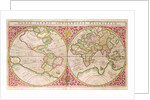 Double Hemisphere World Map, 1587 by Gerardus Mercator