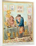 A Cognocenti Contemplating Ye Beauties of Ye Antique. by James Gillray