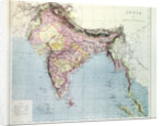 Map of India, published under the direction of Colonel H.R. Thuillier, R.E., Surveyor General of India, 1877 by English School