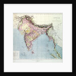 Map of India, published under the direction of Colonel H.R. Thuillier, R.E., Surveyor General of India, 1877 by English School