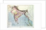 Map of India, published under the direction of Colonel H.R. Thuillier, R.E., Surveyor General of India, 1877 by English School