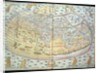 Map of the world, based on descriptions and co-ordinates given in 'Geographia', first published in Ulm, Germany by Ptolemy