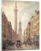 View of Fish Street Hill, Monument and St. Magnus the Martyr from Gracechurch Street, London, 1795 by William Marlow
